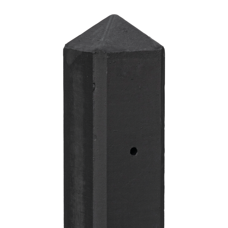 Betonpaal Amstel antraciet gecoat met diamantkop 10x10x280 cm