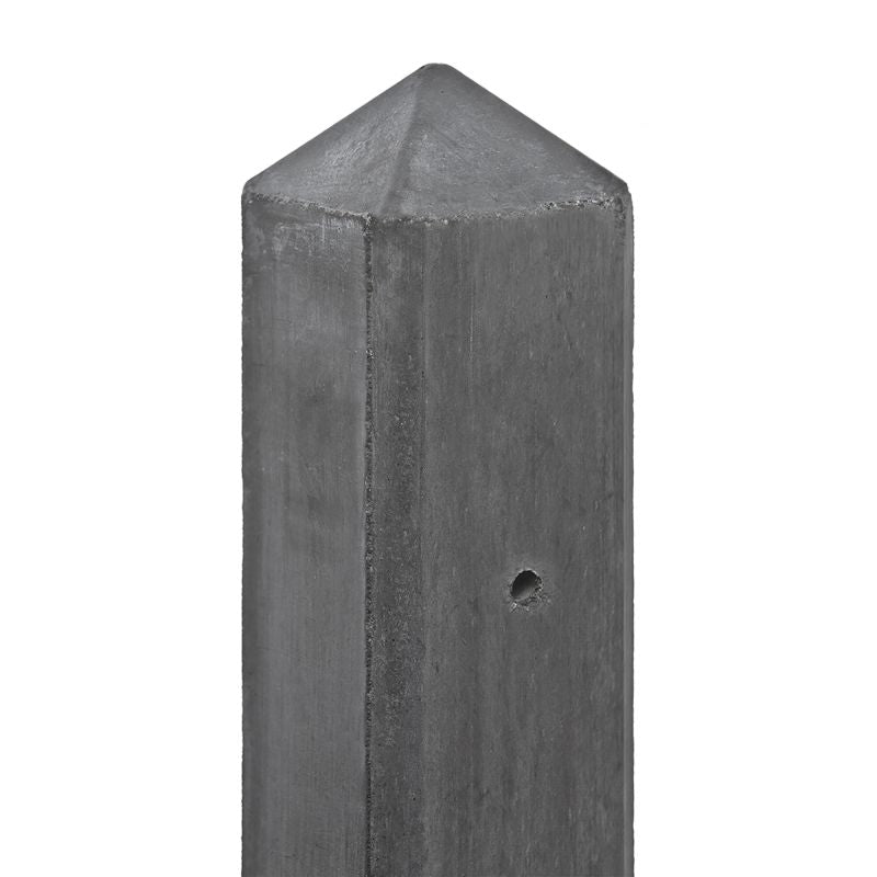 Betonpaal Schelde antraciet met diamantkop 8,5x8,5x180 cm