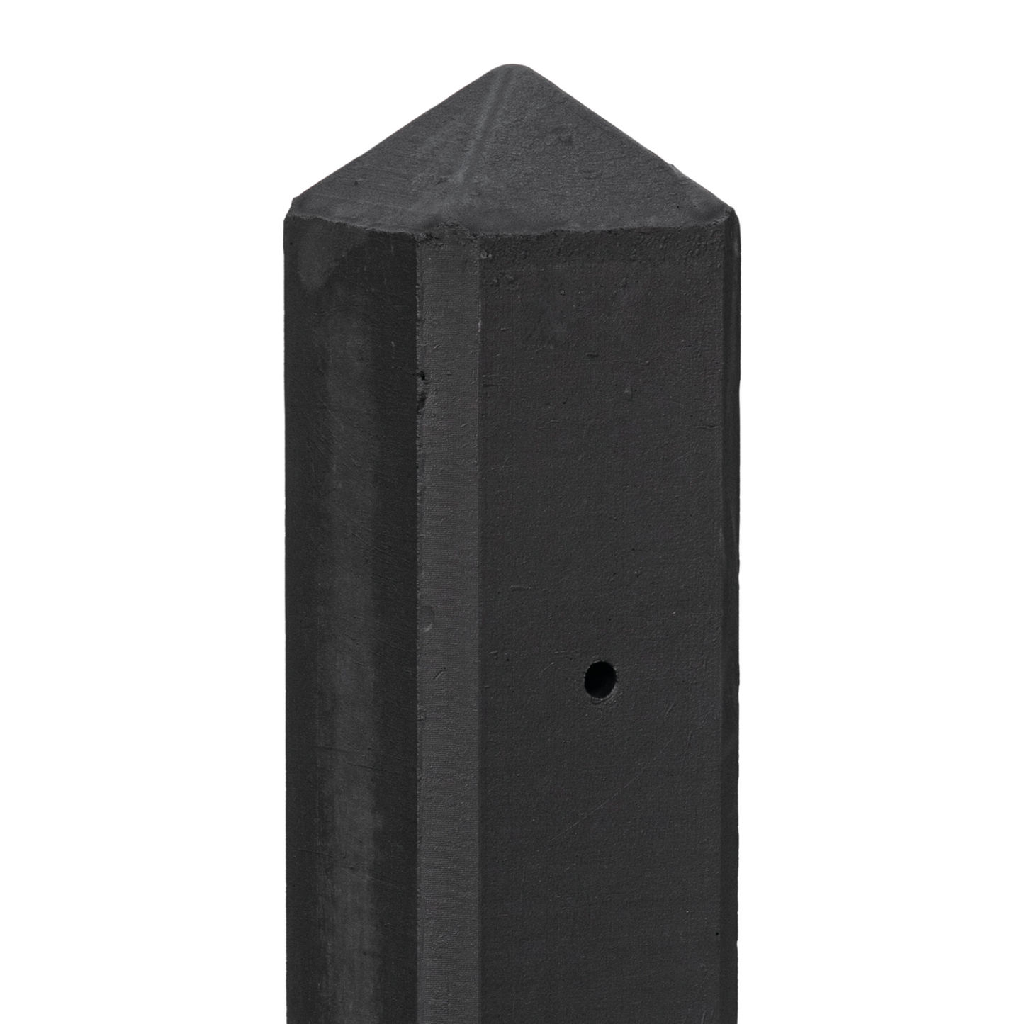 Betonpaal Schie antraciet gecoat met diamantkop 10x10x280 cm