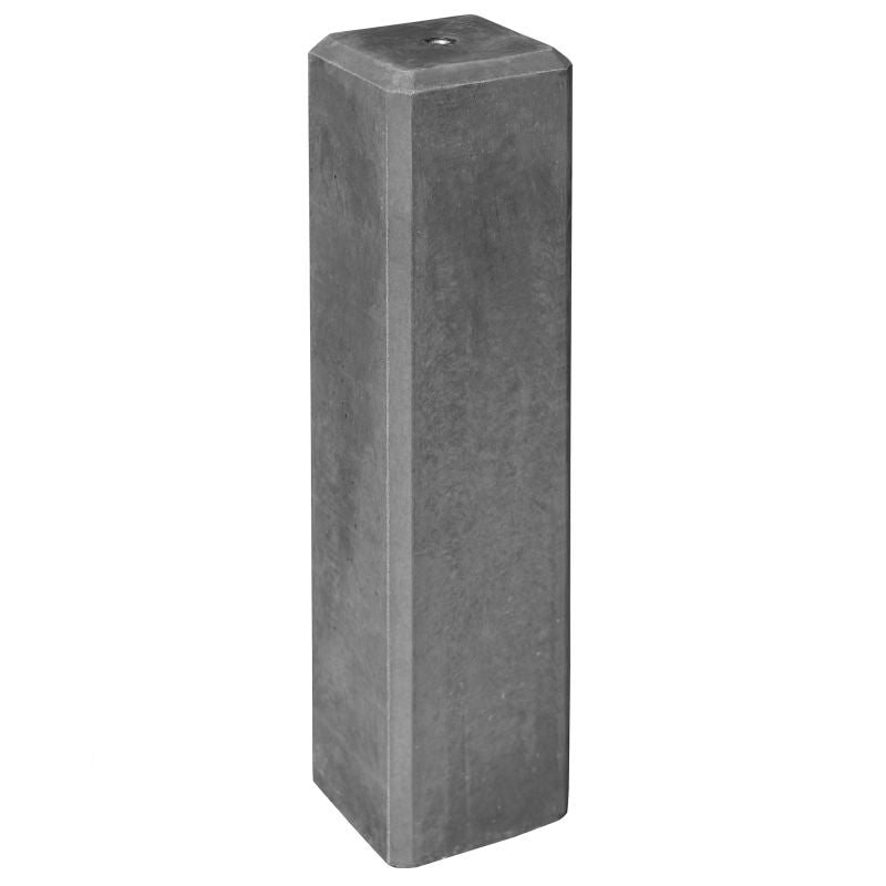 Betonpoer 15x15x60 cm antraciet met een grote velling en een ingestorte M20 bus