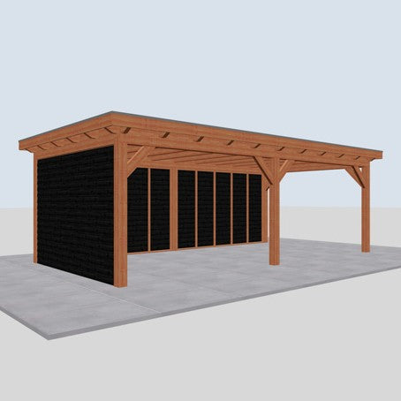 Douglas constructiepakket platdak 766x410 cm zwart
