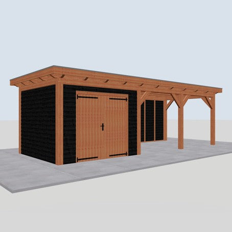Douglas constructiepakket platdak 822x346 cm zwart