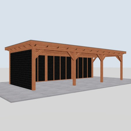 Douglas constructiepakket platdak 928x410 cm zwart