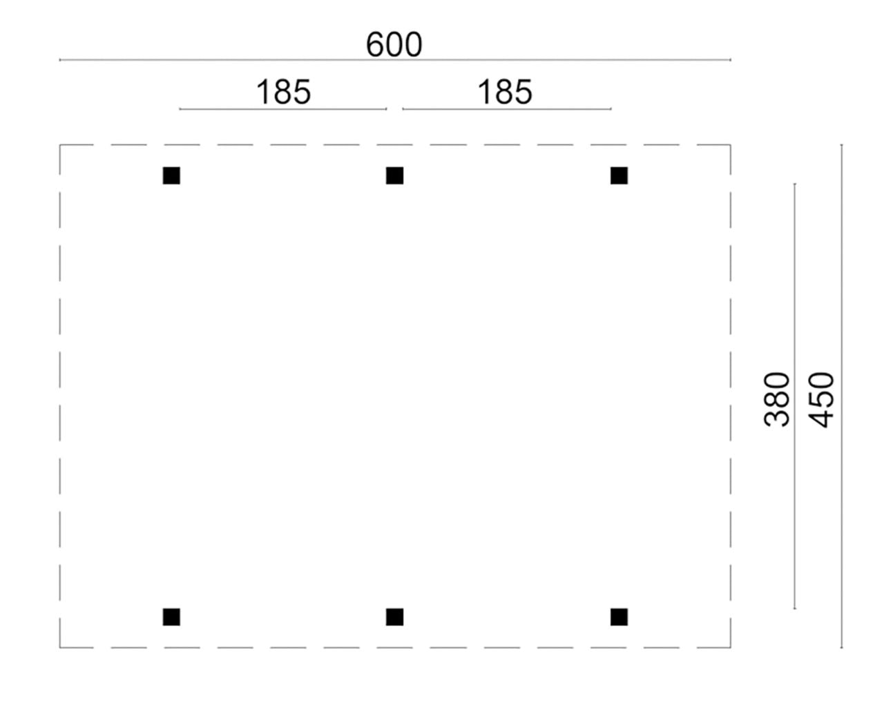 Douglas carport Lemmer DHZ 450x600 cm