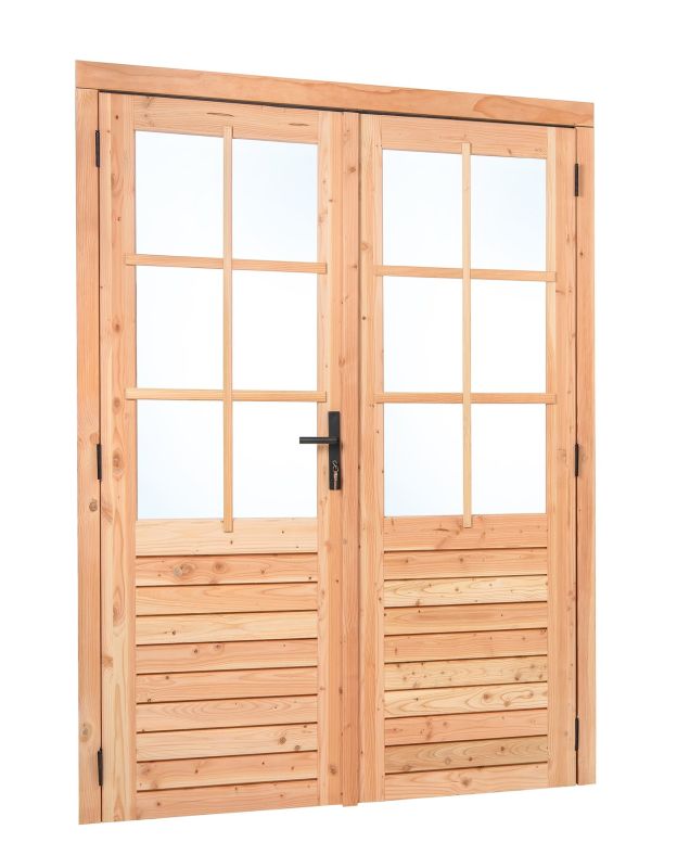 Douglas dubbele glasdeur 6-ruits 1850x2050 mm buitenmaat