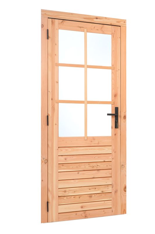 Douglas enkele glasdeur 6-ruits linksdraaiend 1000x2050 mm buitenmaat