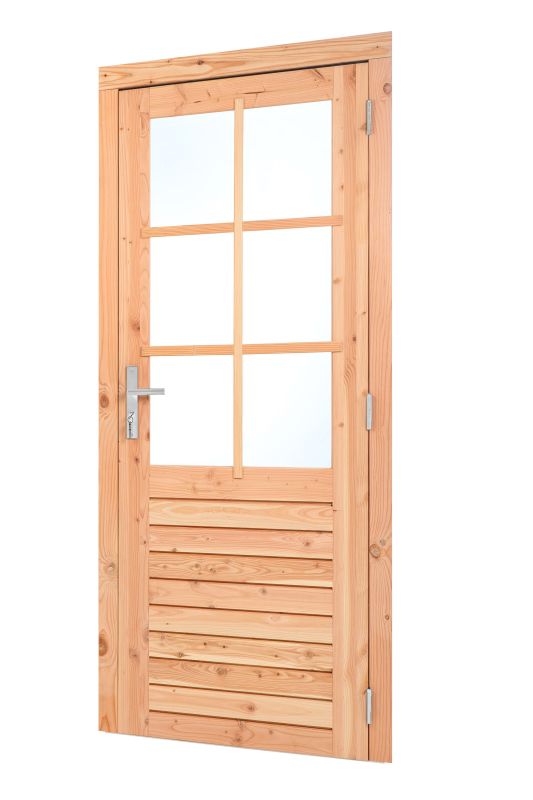 Douglas enkele glasdeur 6-ruits rechtsdraaiend 1000x2050 mm buitenmaat