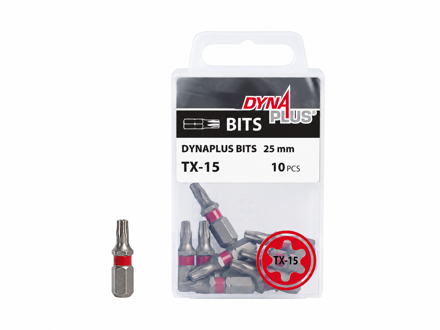 Dynaplus Schroefbit TX-15 Rood (10 stuks)