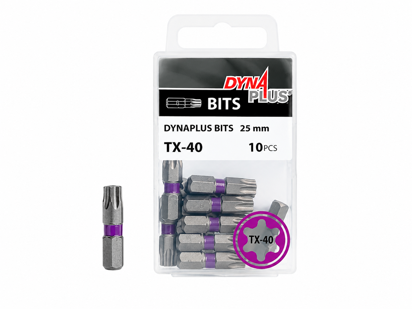 Dynaplus Schroefbit TX-40 Paars (10 stuks)