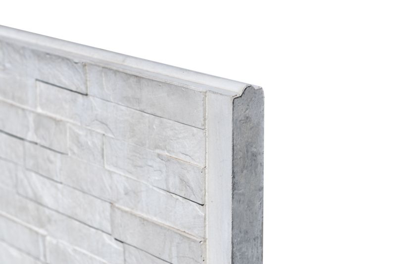Onderplaat leisteenmotief beton wit/grijs 184 cm