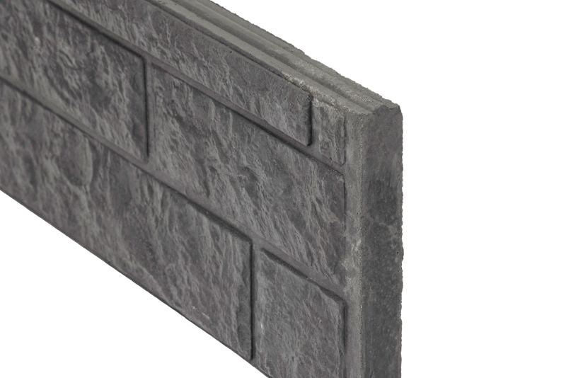 Onderplaat rotsmotief beton antraciet 180 cm
