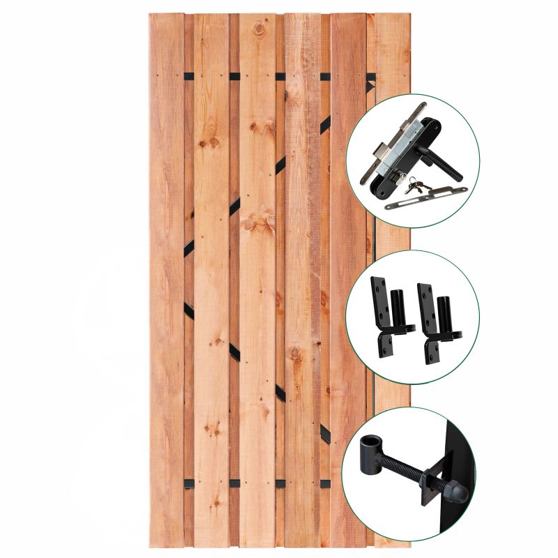 Red Class tuindeur Privacy geschaafd zw. 195 cm hoog