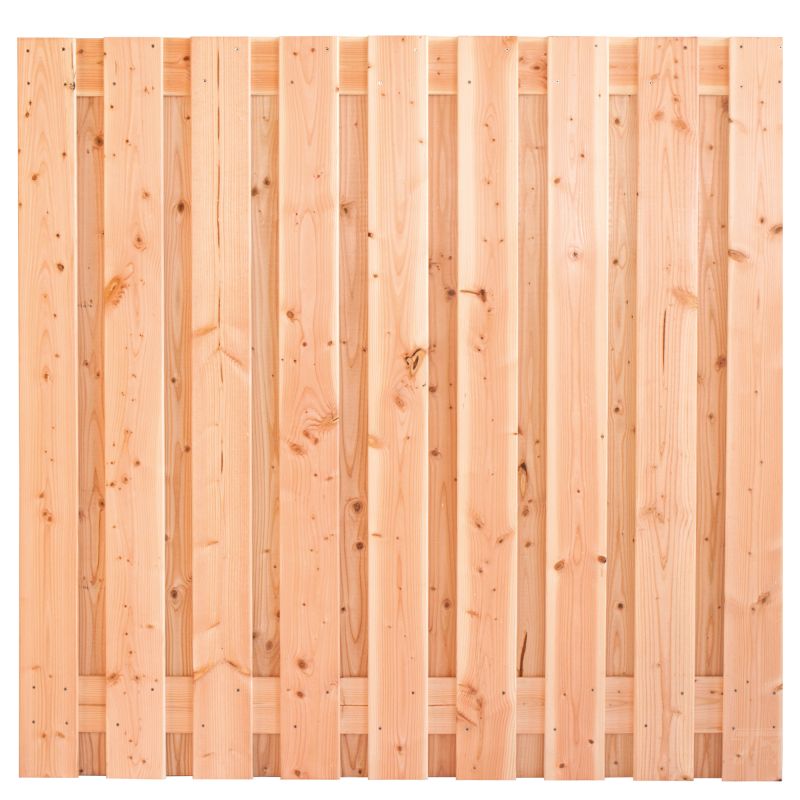 Douglas tuinscherm Innsbruck fijnbezaagd 19 planks 180x180 cm