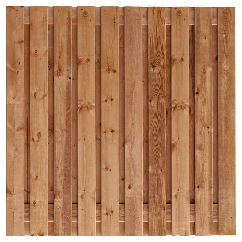 Grenen tuinscherm Zürich geschaafd 21 planks 180x180 cm