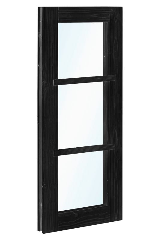 Vuren vastraam (zijlicht) zwart gespoten 450x1500 mm buitenmaat