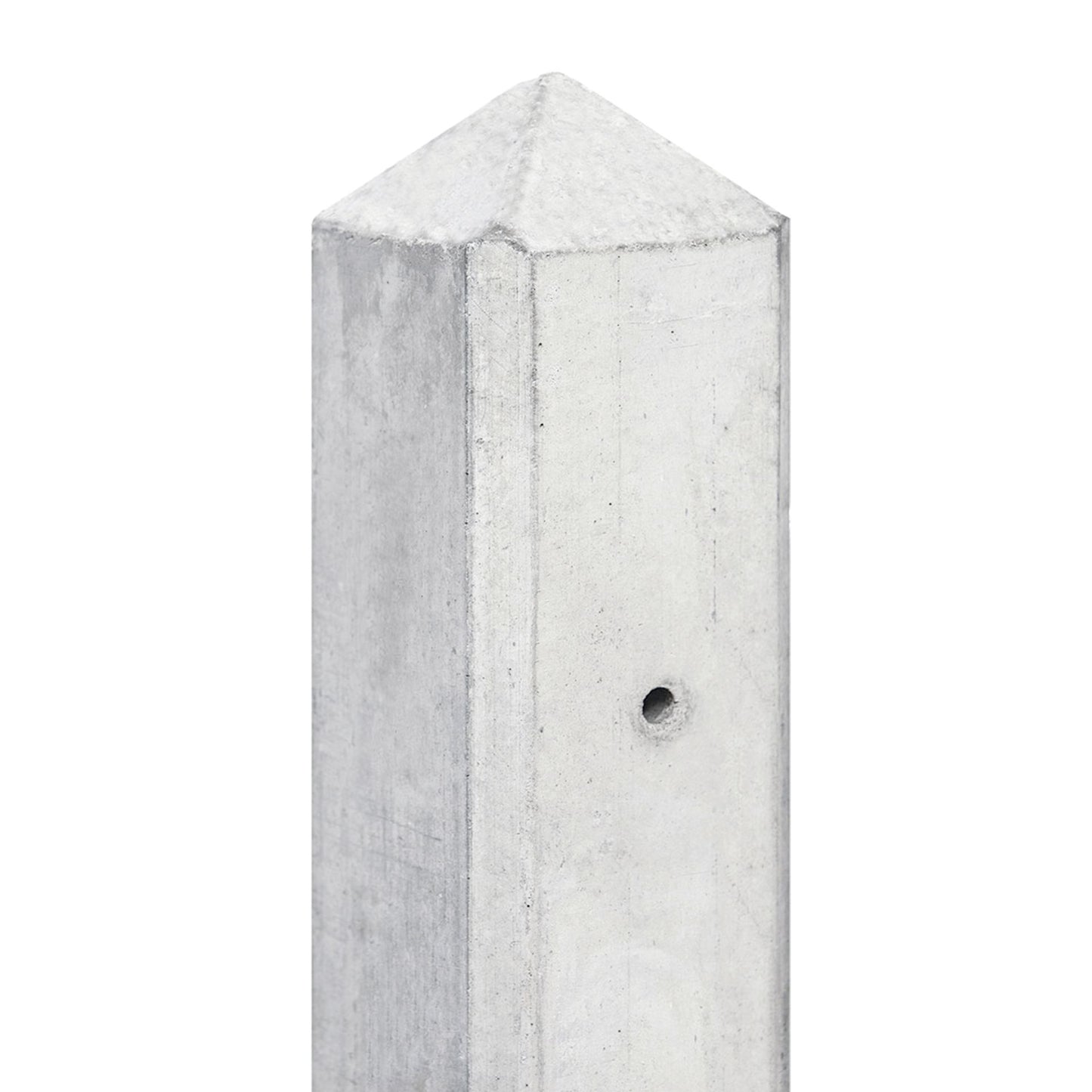 Betonpaal Geul wit/grijs met diamantkop 10x10x280 cm