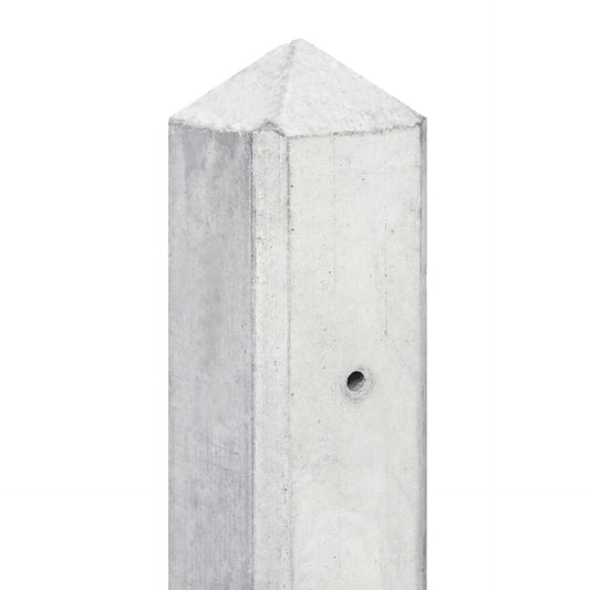 Betonpaal Geul wit/grijs met diamantkop 10x10x280 cm