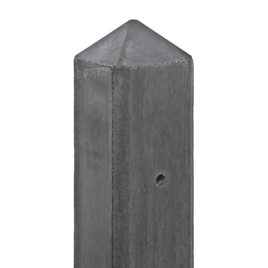 Betonpaal IJssel antraciet met diamantkop 10x10x250 cm
