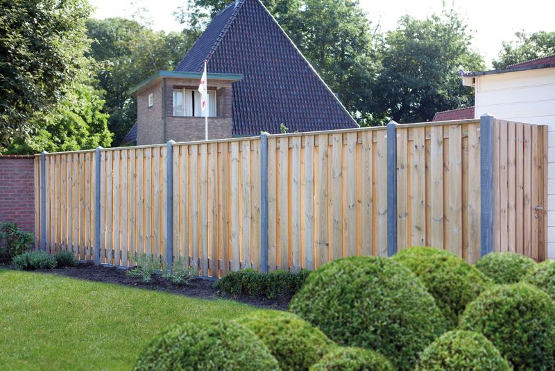 Betonpaal IJssel antraciet met diamantkop 10x10x280 cm