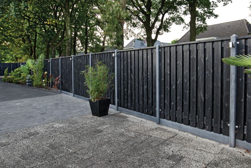 Betonpaal IJssel antraciet met diamantkop 10x10x280 cm