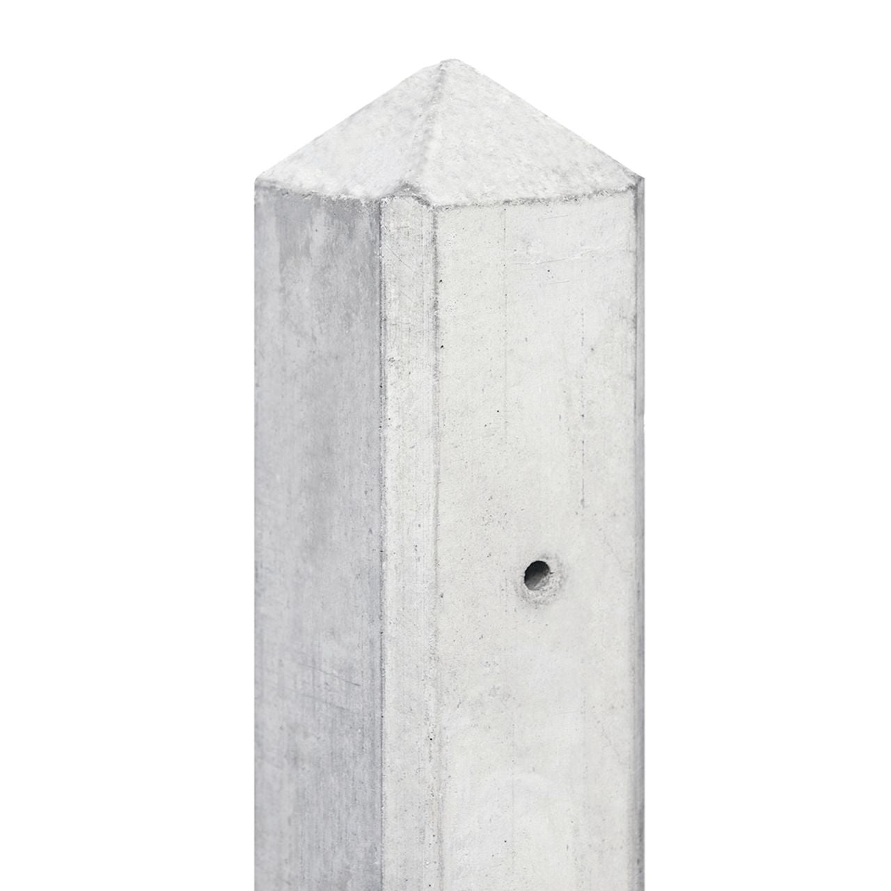 Betonpaal IJssel wit/grijs met diamantkop 10x10x308 cm