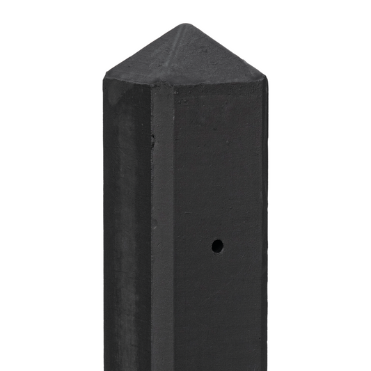 Betonpaal Schie antraciet gecoat met diamantkop 10x10x280 cm