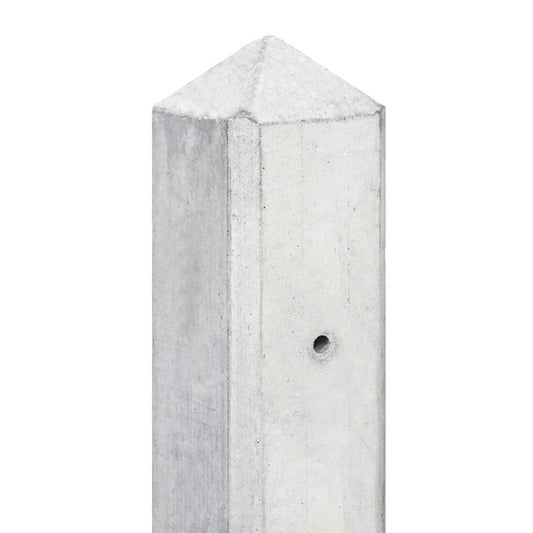 Betonpaal Schie wit/grijs met diamantkop 10x10x280 cm