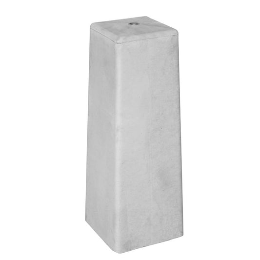 Betonpoer 18x18/15x15x50 cm wit/grijs met ingestorte M16 bus