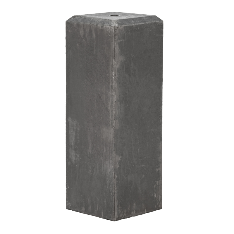 Betonpoer 18x18x50 cm antraciet met ingestorte M20 bus