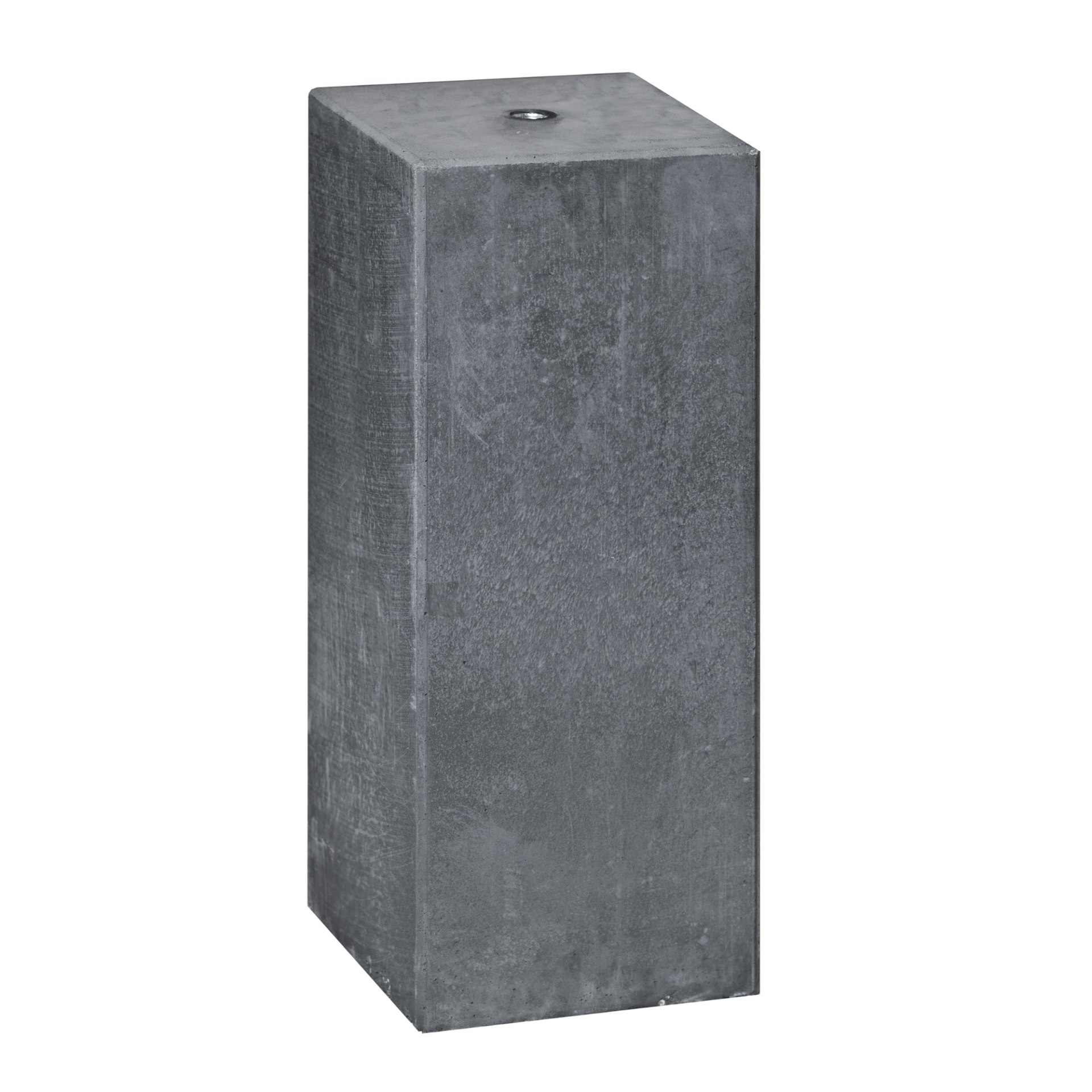 Betonpoer 20x20x50 cm antraciet met een kleine velling en een ingestorte M20 bus