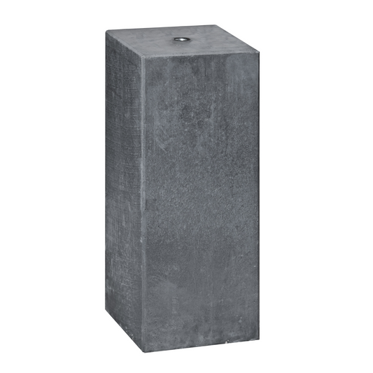 Betonpoer 20x20x50 cm antraciet met een kleine velling en een ingestorte M20 bus
