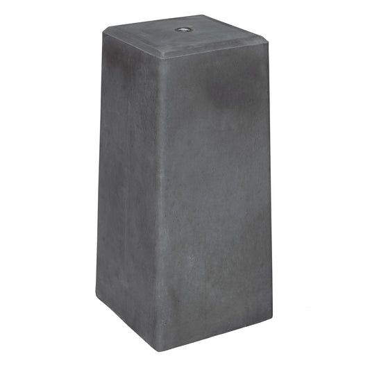 Betonpoer 23x23/20x20x50 cm antraciet met ingestorte M20 bus