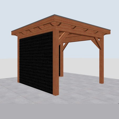 Douglas constructiepakket platdak 346x346 cm zwart