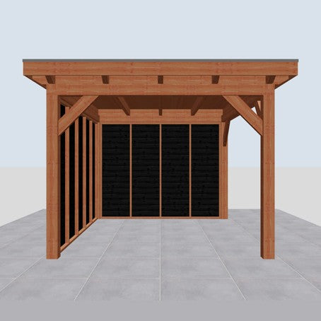 Douglas constructiepakket platdak 346x410 cm zwart