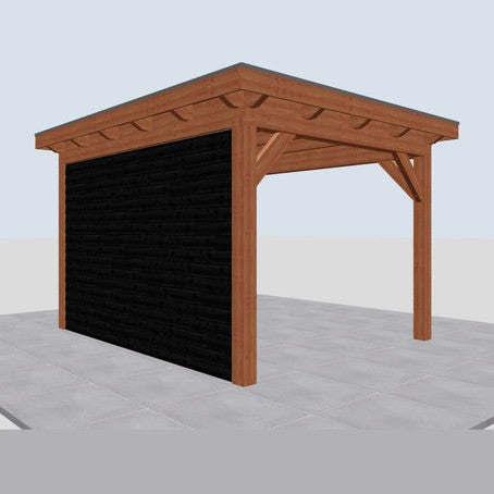 Douglas constructiepakket platdak 346x410 cm zwart
