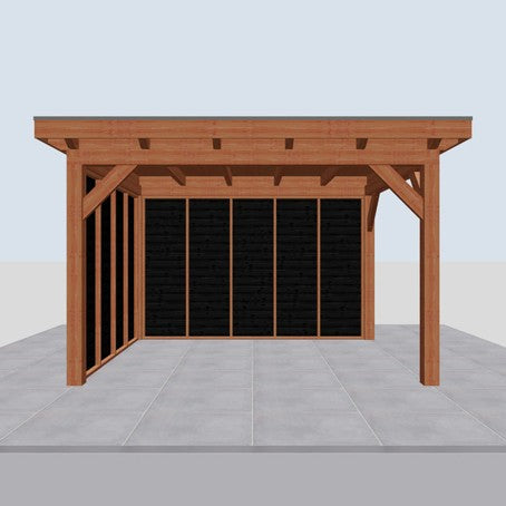Douglas constructiepakket platdak 410x346 cm zwart