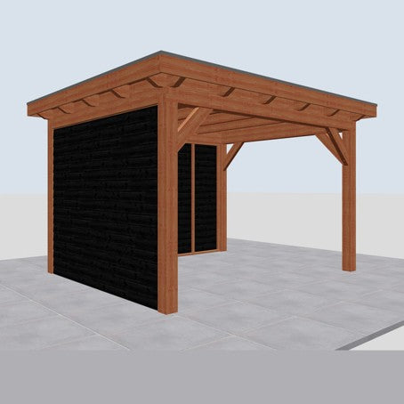 Douglas constructiepakket platdak 410x346 cm zwart