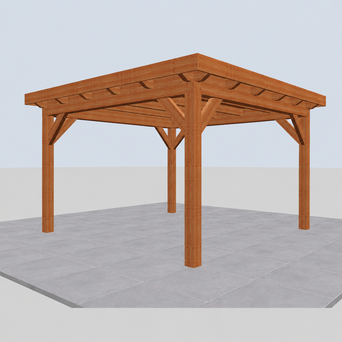 Douglas constructiepakket platdak 410x410 cm