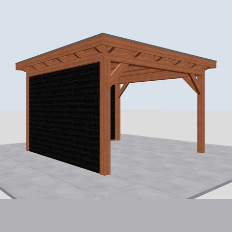 Douglas constructiepakket platdak 410x410 cm zwart