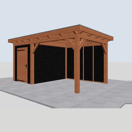 Douglas constructiepakket platdak 524x346 cm zwart