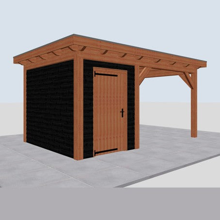 Douglas constructiepakket platdak 524x346 cm zwart