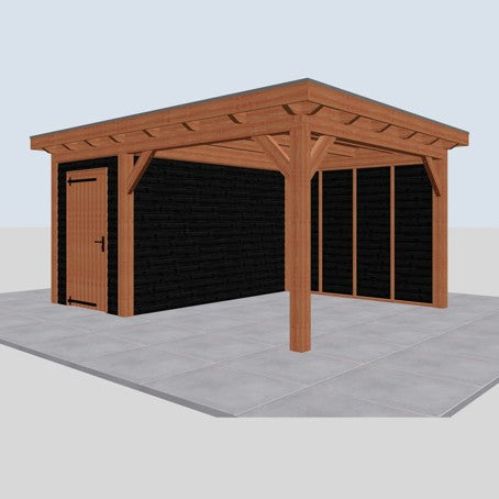 Douglas constructiepakket platdak 524x410 cm zwart