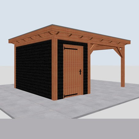 Douglas constructiepakket platdak 524x410 cm zwart
