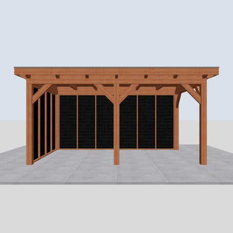 Douglas constructiepakket platdak 531x346 cm zwart