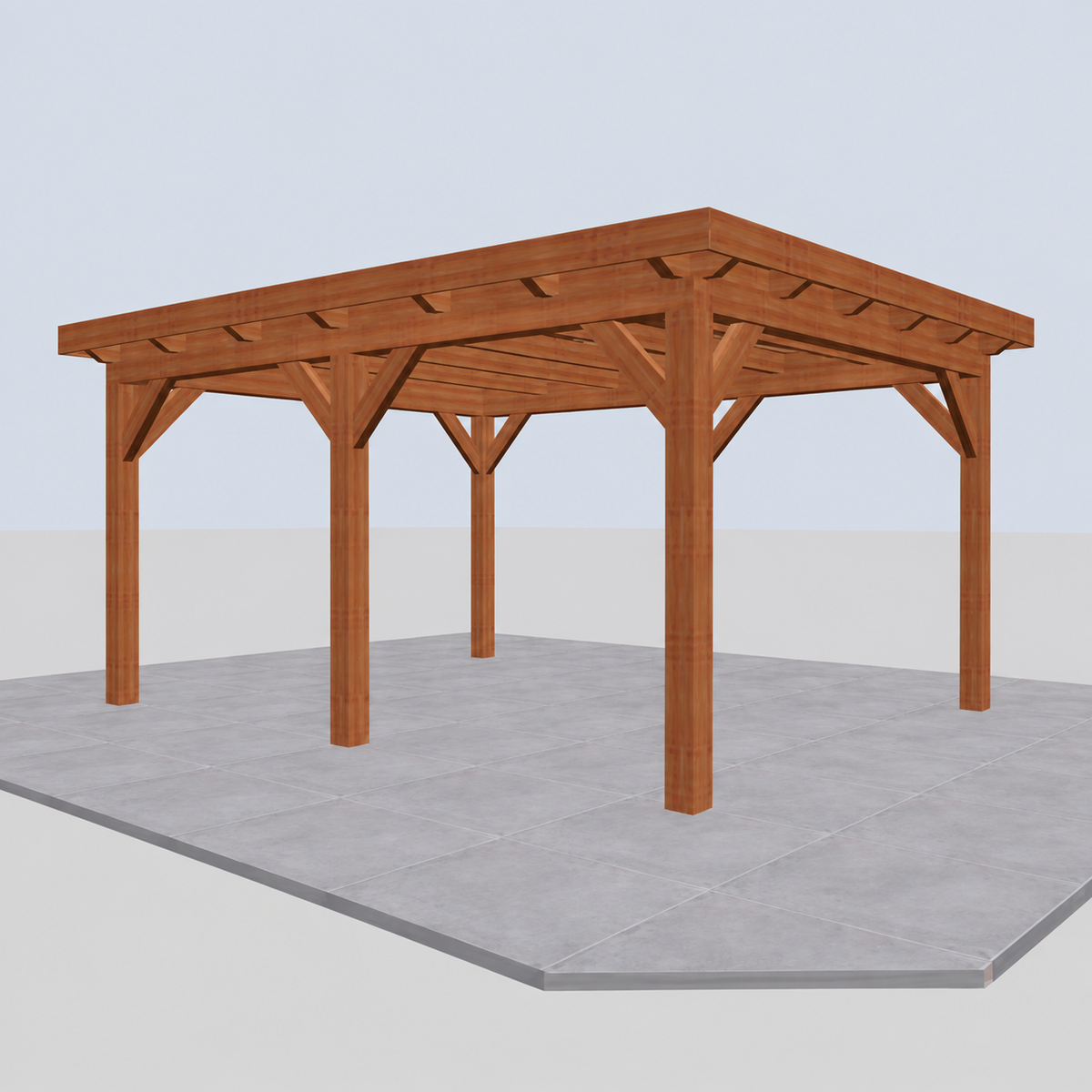 Douglas constructiepakket platdak 531x410 cm