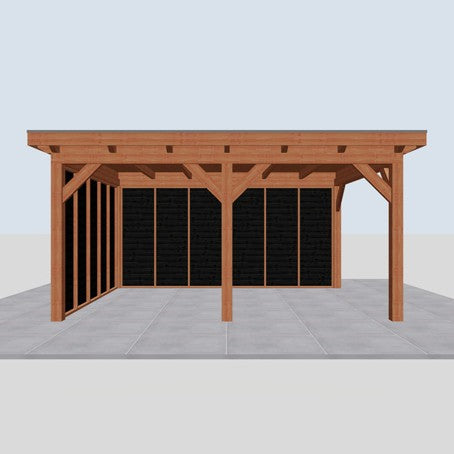 Douglas constructiepakket platdak 531x410 cm zwart