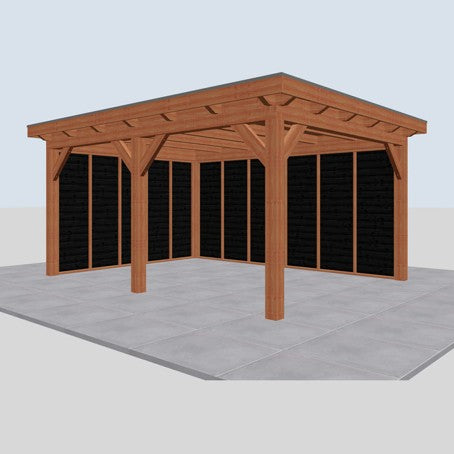 Douglas constructiepakket platdak 531x410 cm zwart
