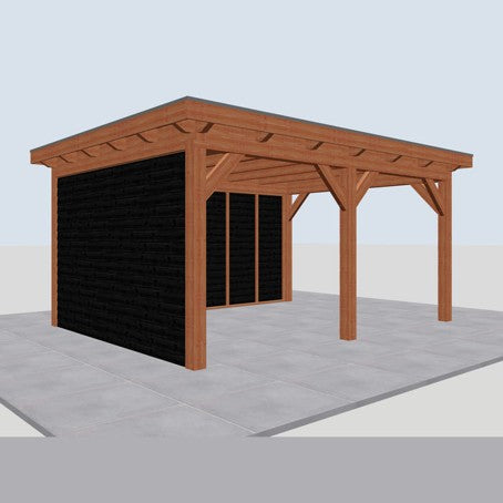 Douglas constructiepakket platdak 531x410 cm zwart