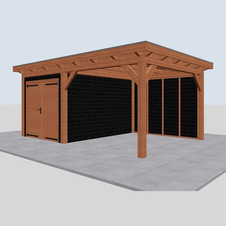 Douglas constructiepakket platdak 584x410 cm zwart