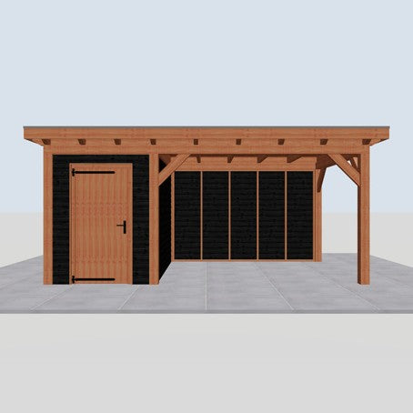 Douglas constructiepakket platdak 588x346 cm zwart